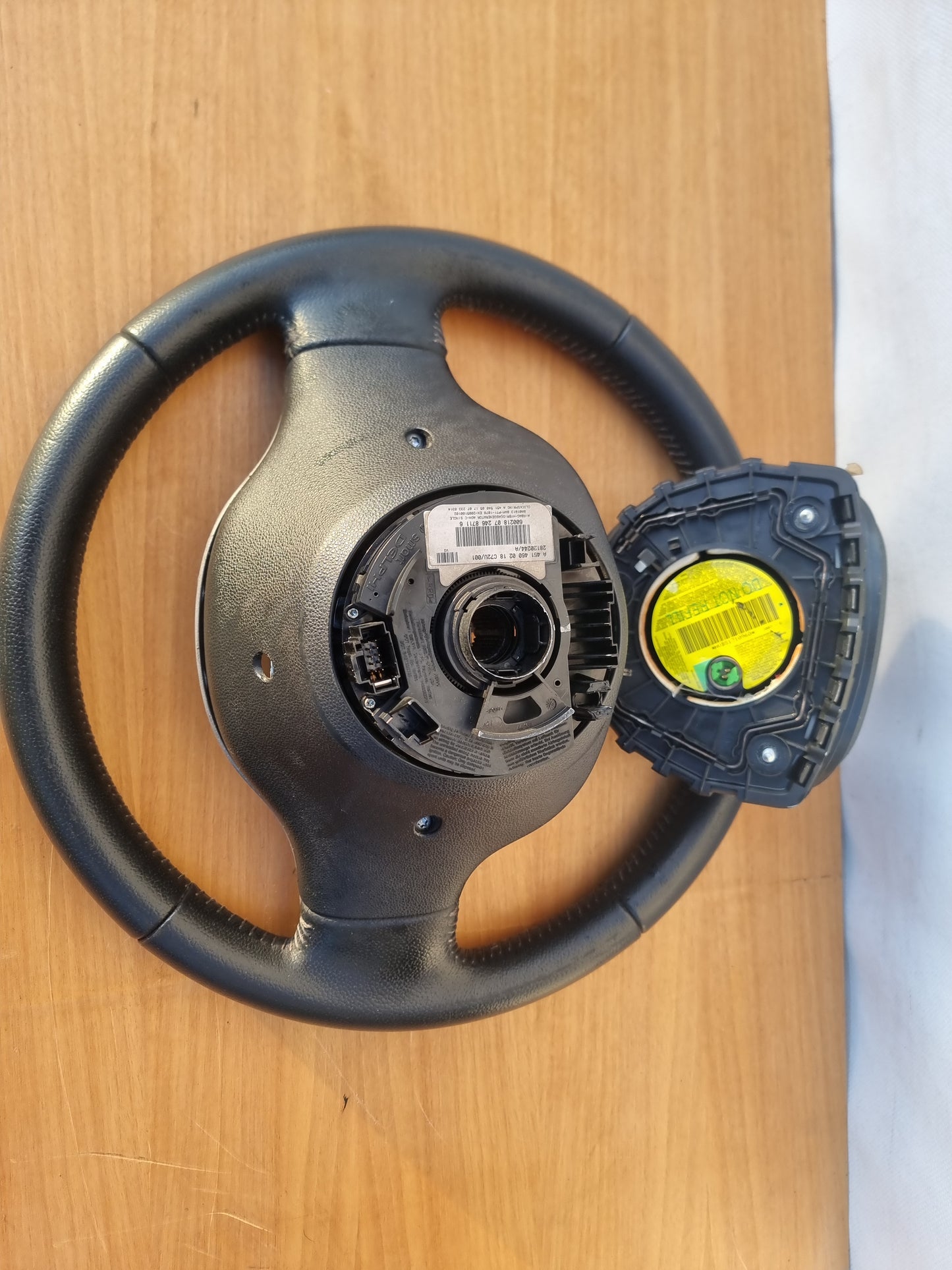 VOLANTE STERZO IN PELLE ORIGINALE USATO COMPLETO DI AIRBAG SMART FORTWO 451 2007 - 2015
