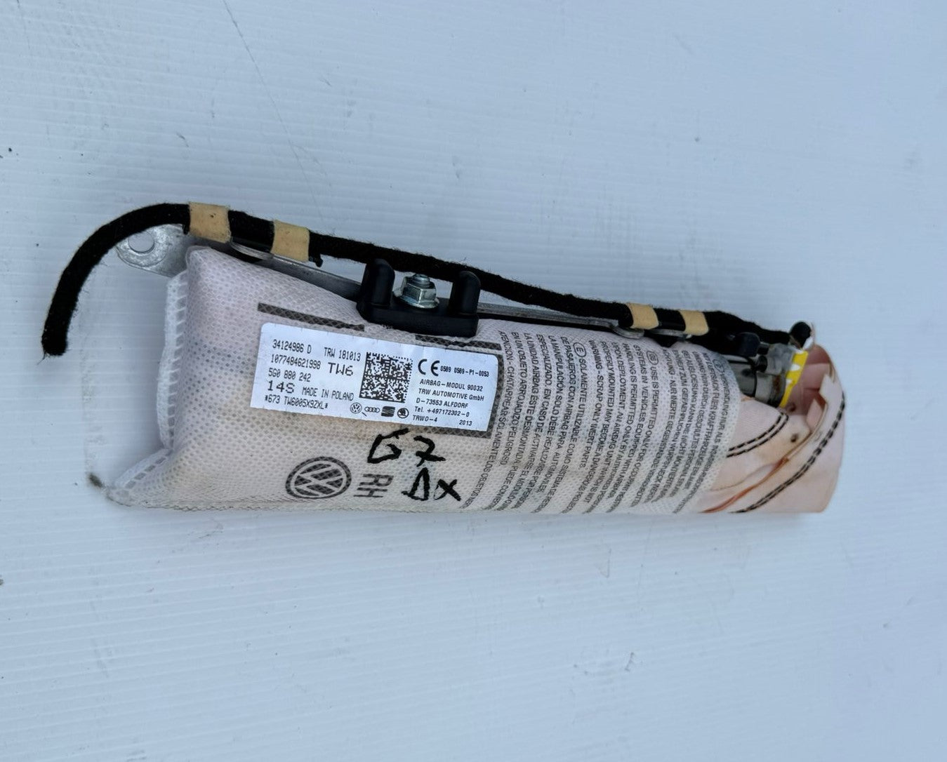 AIRBAG SEDILE DESTRO ORIGINALE USATO PER VOLKSWAGEN Golf 7 Berlina 5G0880242B 2012-2021