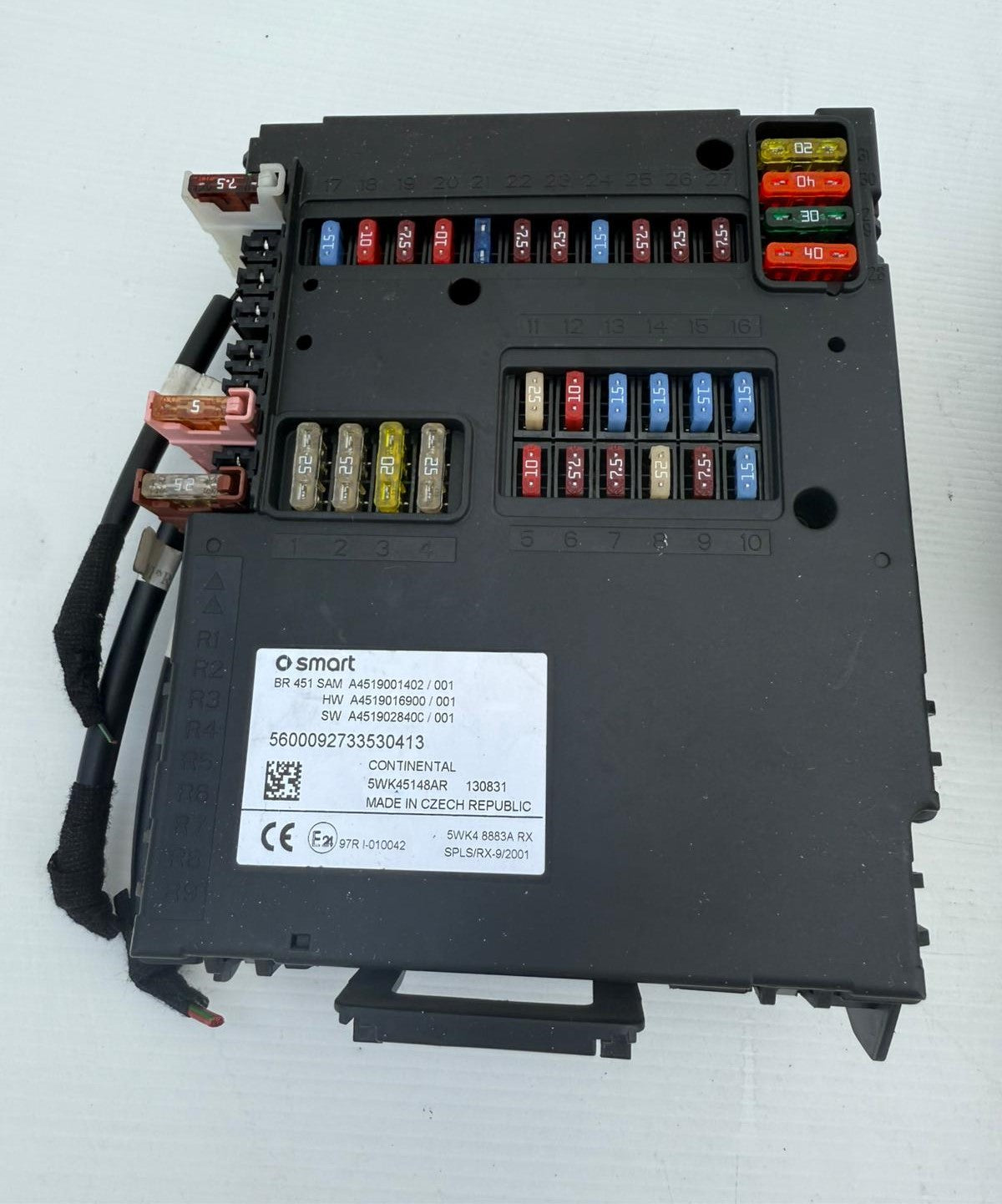 KIT CENTRALINA MOTORE ORIGINALE USATO PER SMART FORTWO 451 A6609000800