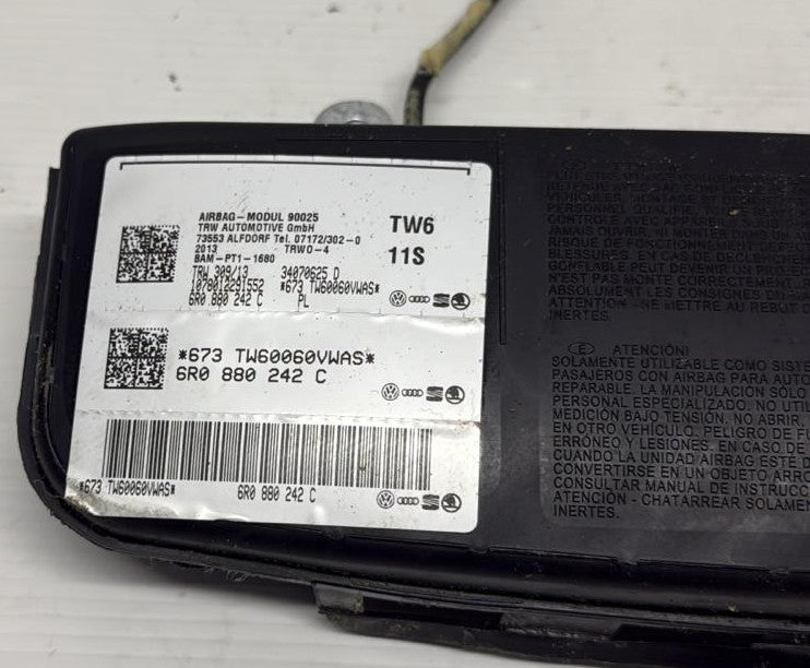 AIRBAG SEDILE DESTRO VOLKSWAGEN POLO 2010 CODICE:6R0880242C