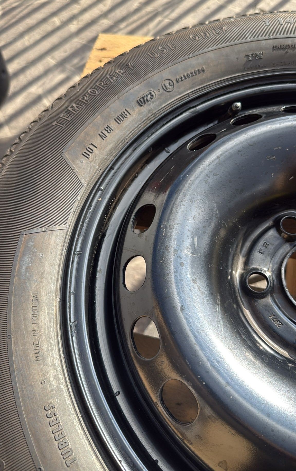 RUOTINO DI SCORTA FIAT 500X\JEEP RENEGADE 2023 MISURA:T145/90R16 5 FORI