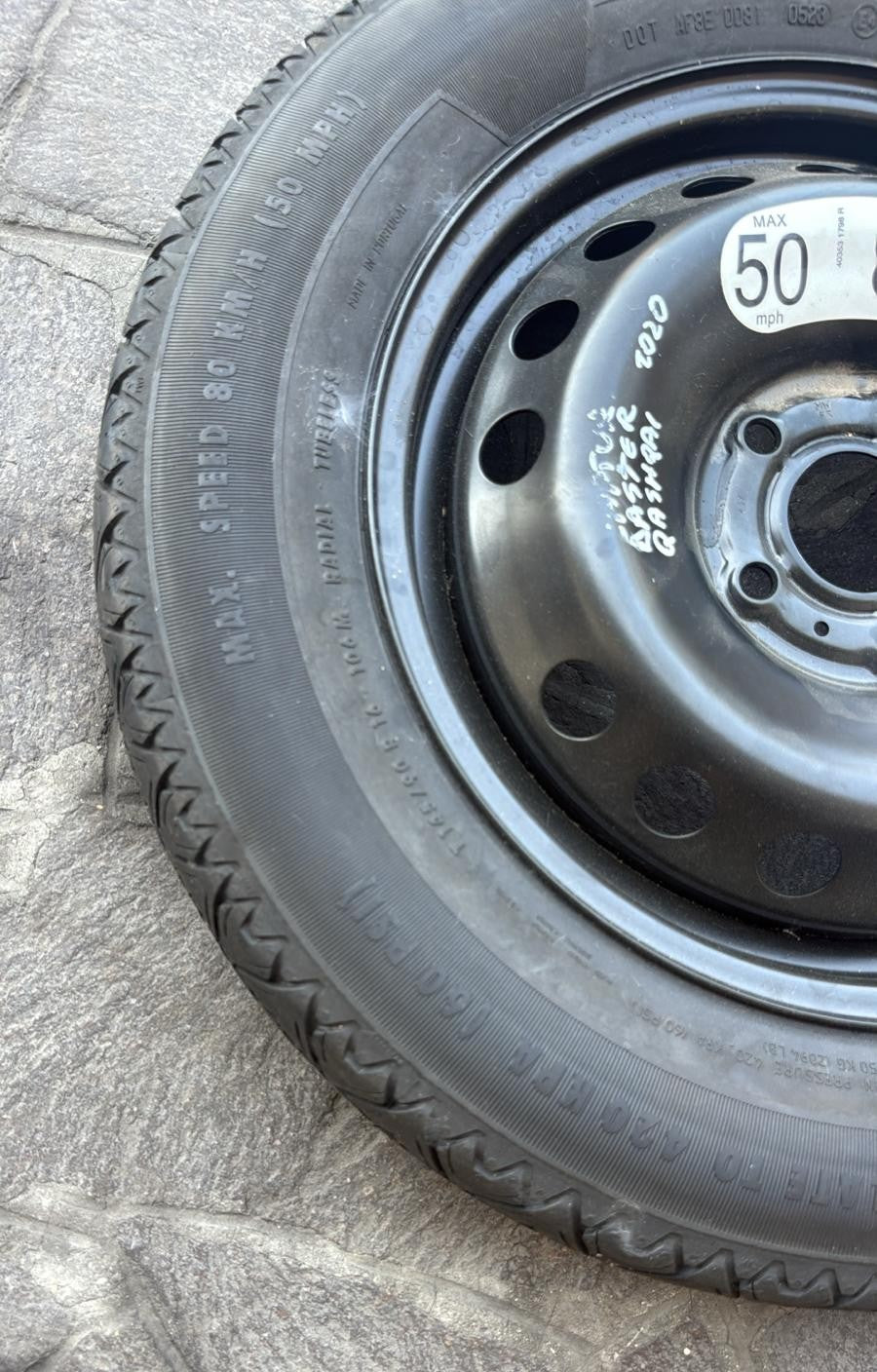 RUOTINO DI SCORTA RENAULT CAPTUR\DACIA DUSTER 2020> MISURA:T145\90R16