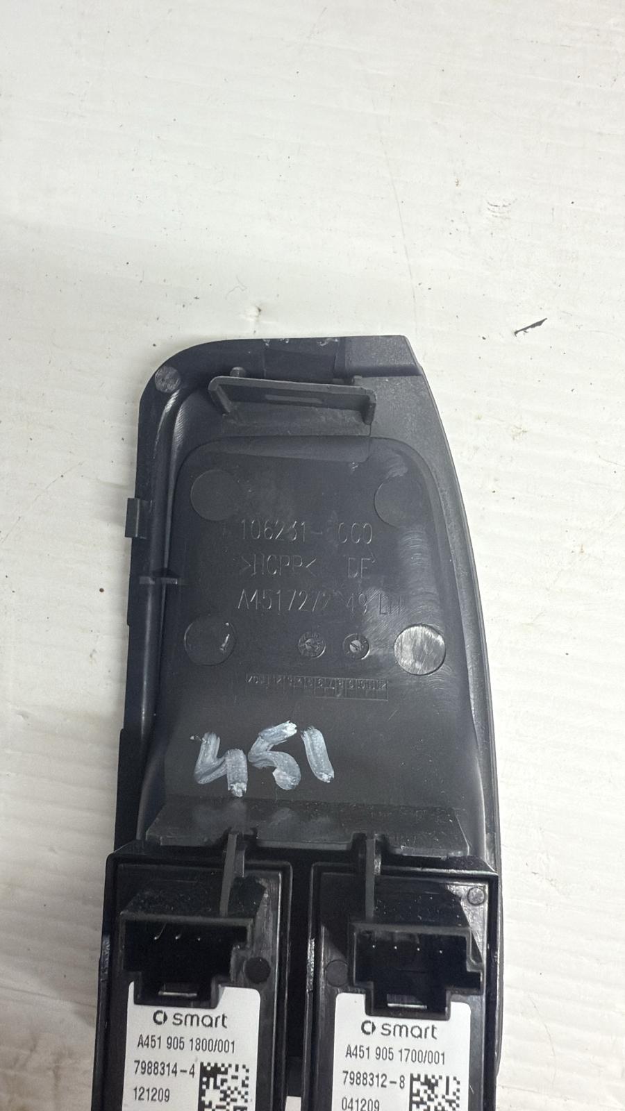 PULSANTIERA ANTERIORE SINISTRA SMART 451 (2007-2015) COD: A4517272049