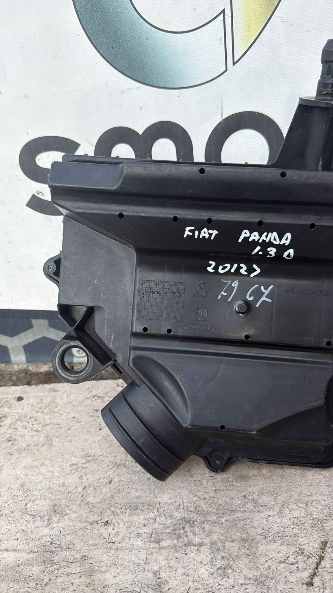 SCATOLA FILTRO ARIA FIAT NEW PANDA ( DAL 2012 )3 SERIE 1.3 MJT D COD:52000300