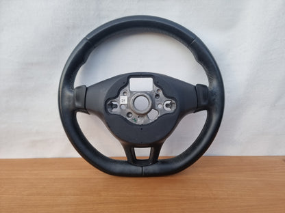VOLANTE STERZO IN PELLE ORIGINALE USATO CON COMANDI E PALETTE VOLKSWAGEN GOLF 7 2012 - 2019