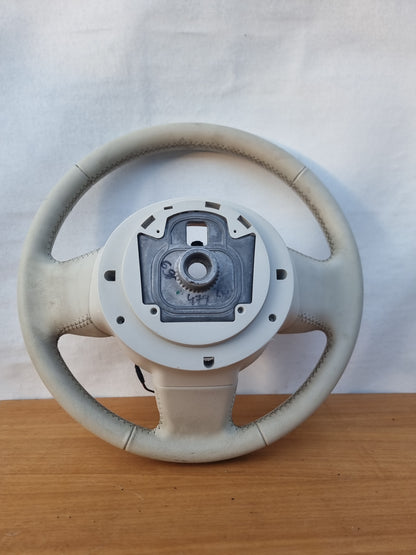 VOLANTE STERZO IN PELLE ORIGINALE USATO CON COMANDI FIAT 500 2007 - 2015