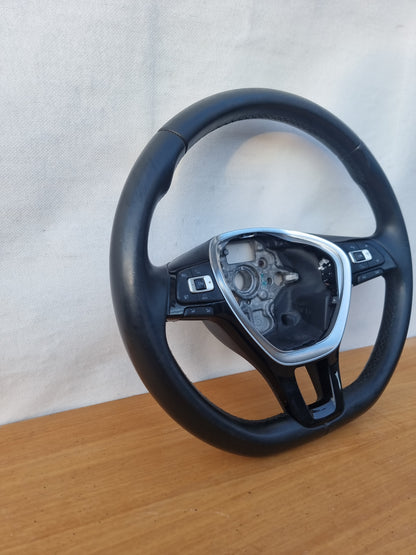 VOLANTE STERZO IN PELLE ORIGINALE USATO CON COMANDI VOLKSWAGEN GOLF 7 2012 - 2019