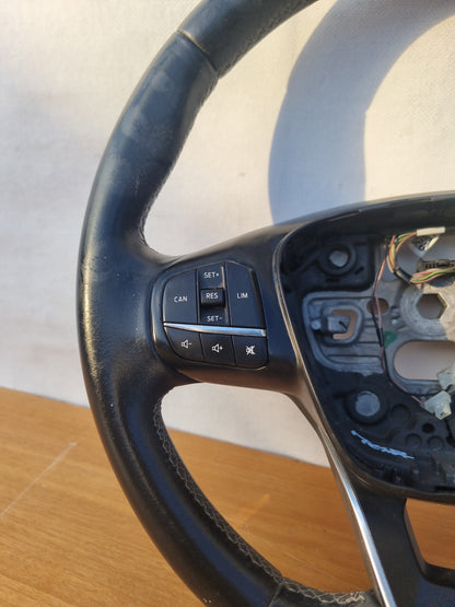 VOLANTE STERZO IN PELLE ORIGINALE USATO CON COMANDI FORD FIESTA VII 2017 - 2024
