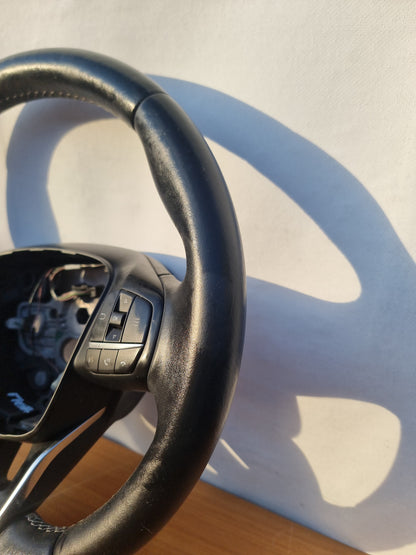 VOLANTE STERZO IN PELLE ORIGINALE USATO CON COMANDI FORD FIESTA VII 2017 - 2024