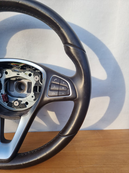 VOLANTE STERZO IN PELLE ORIGINALE USATO CON COMANDI  MERCEDES'BENZ GLC 2015 - 2019