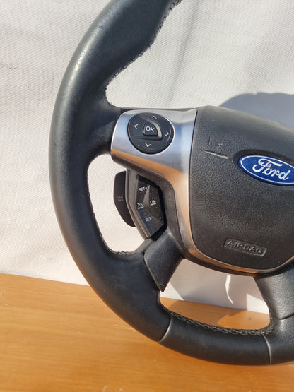 VOLANTE IN PELLE USATO COMPLETO DI AIRBAG FORD C-MAX 2010 - 2019