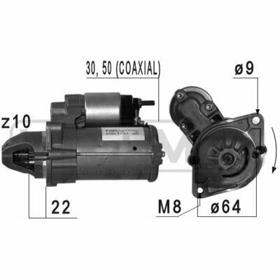 MOTORINO AVVIAMENTO USATO ORIGINALE BOSCH OEM 51916170 FIAT PANDA, PUNTO, 500, PUNTO EVO, MITO, FIORINO