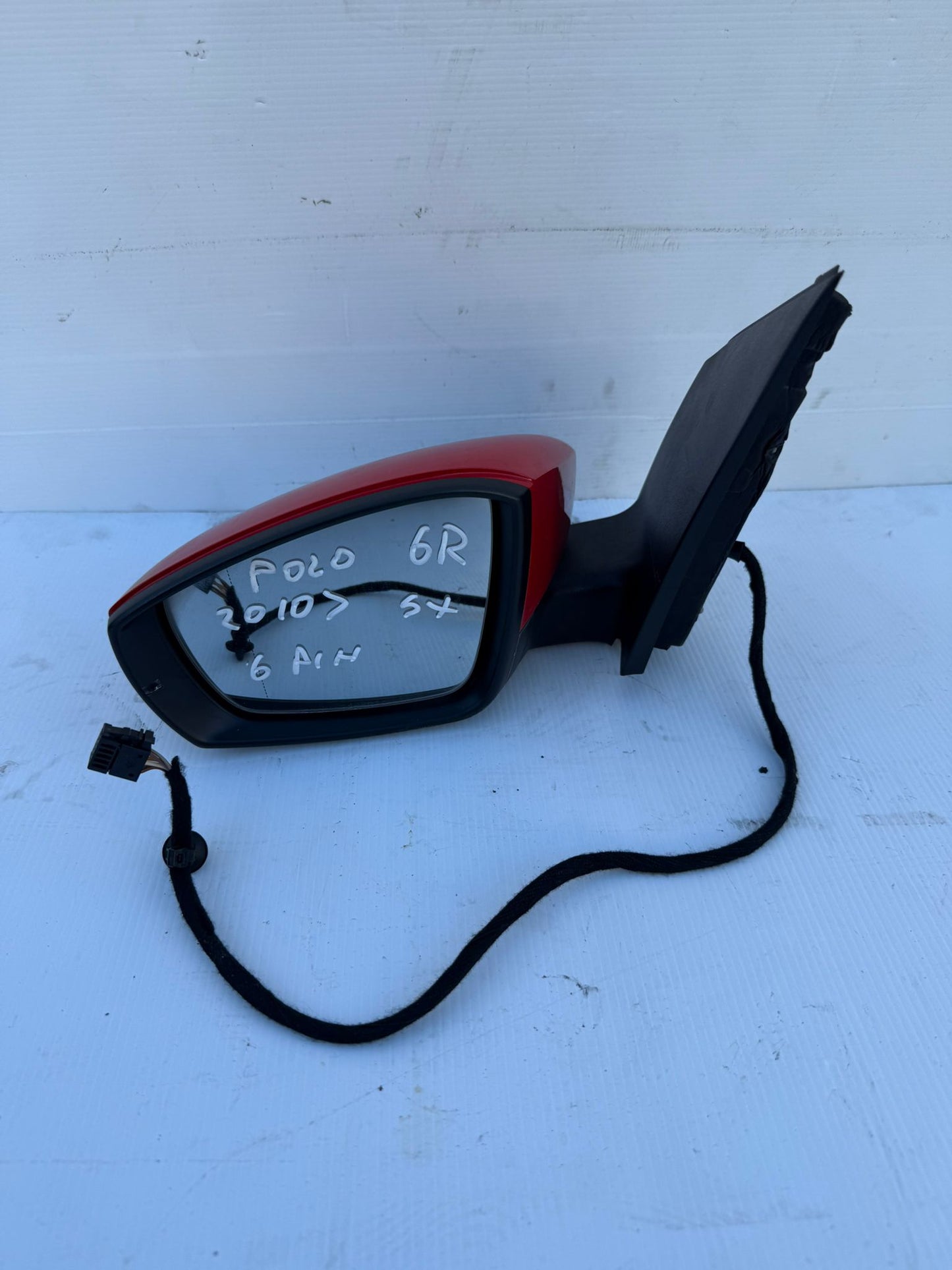 SPECCHIETTO RETROVISORE SINISTRO ORIGINALE USATO VOLKSWAGEN POLO 6R 2009 - 2017