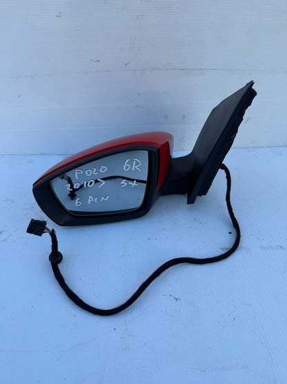 SPECCHIETTO RETROVISORE SINISTRO ORIGINALE USATO VOLKSWAGEN POLO 6R 2009 - 2017