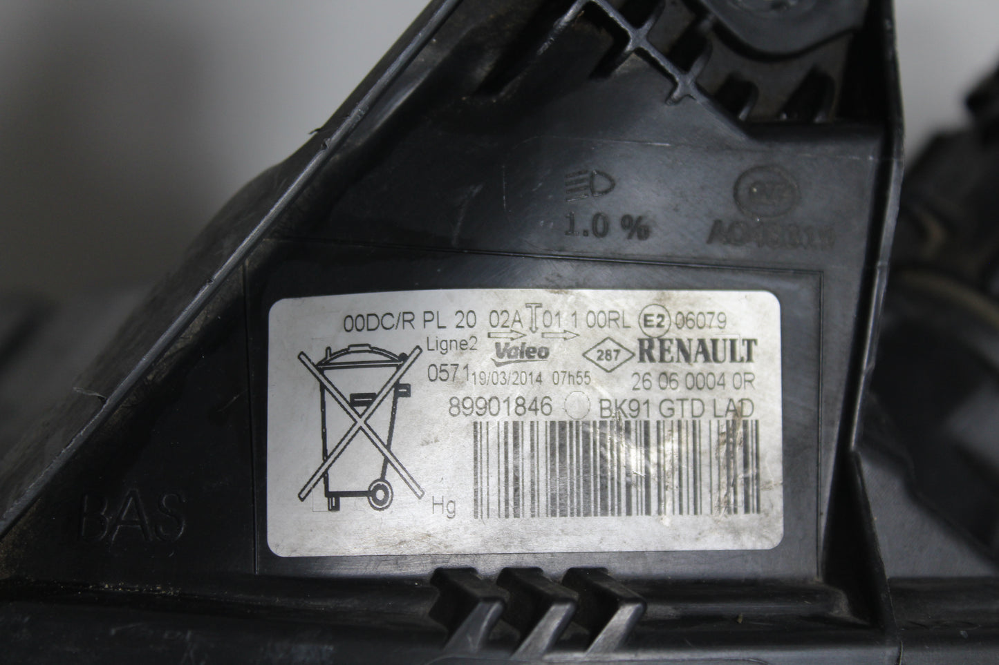 FANALE ANTERIORE SINISTRO ORIGINALE USATO RENAULT LAGUNA 2007 - 2015 189901846