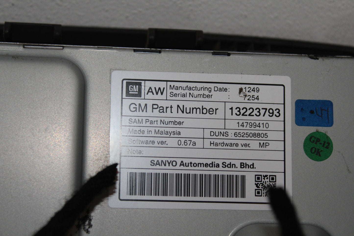 DISPLAY OPEL INSIGNIA ORIGINALE USATO  2008-2017 13223793