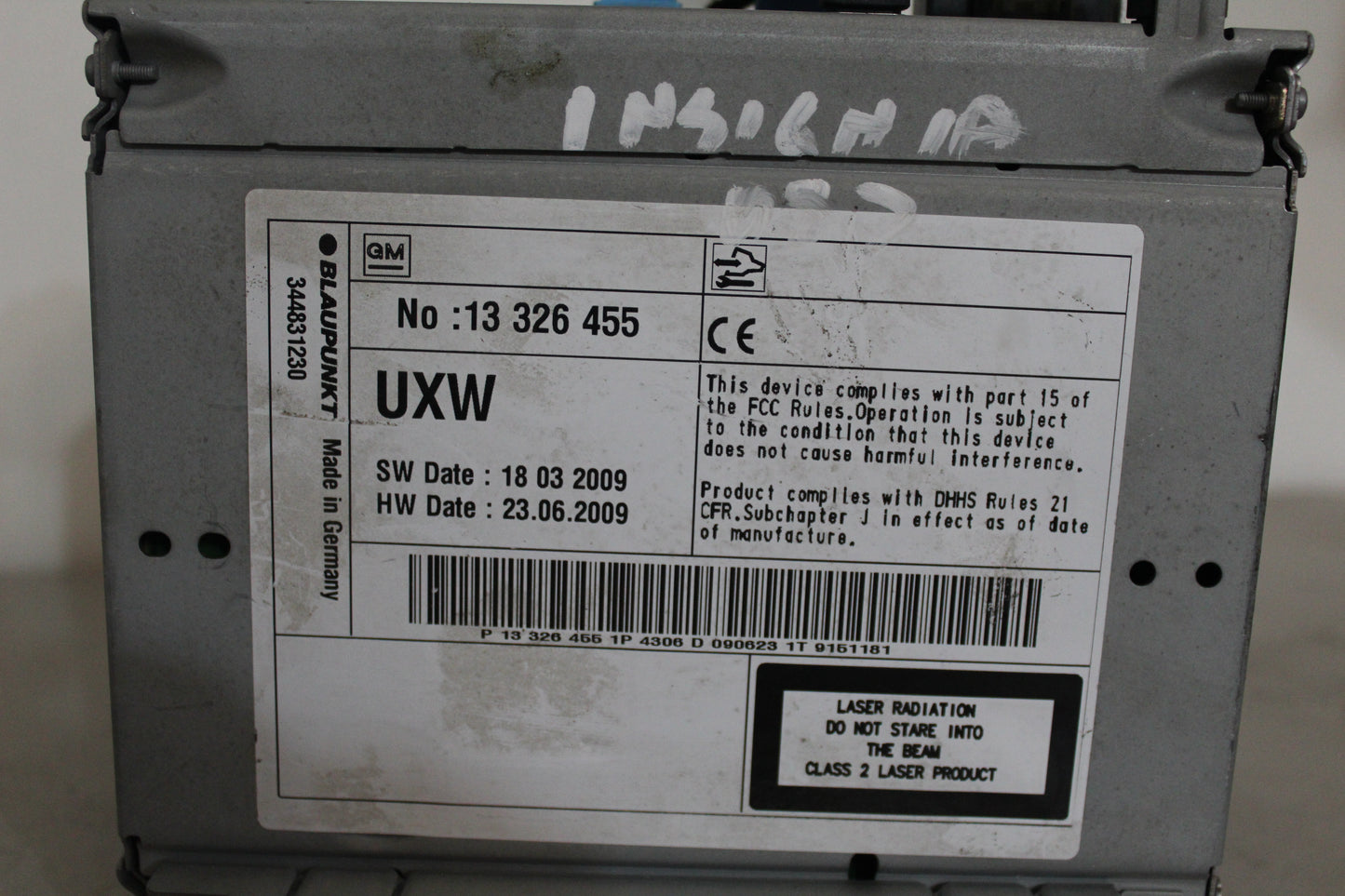 IMPIANTO AUDIO PER OPEL INSIGNIA ORIGINALE USATO 2008-2017 13326455