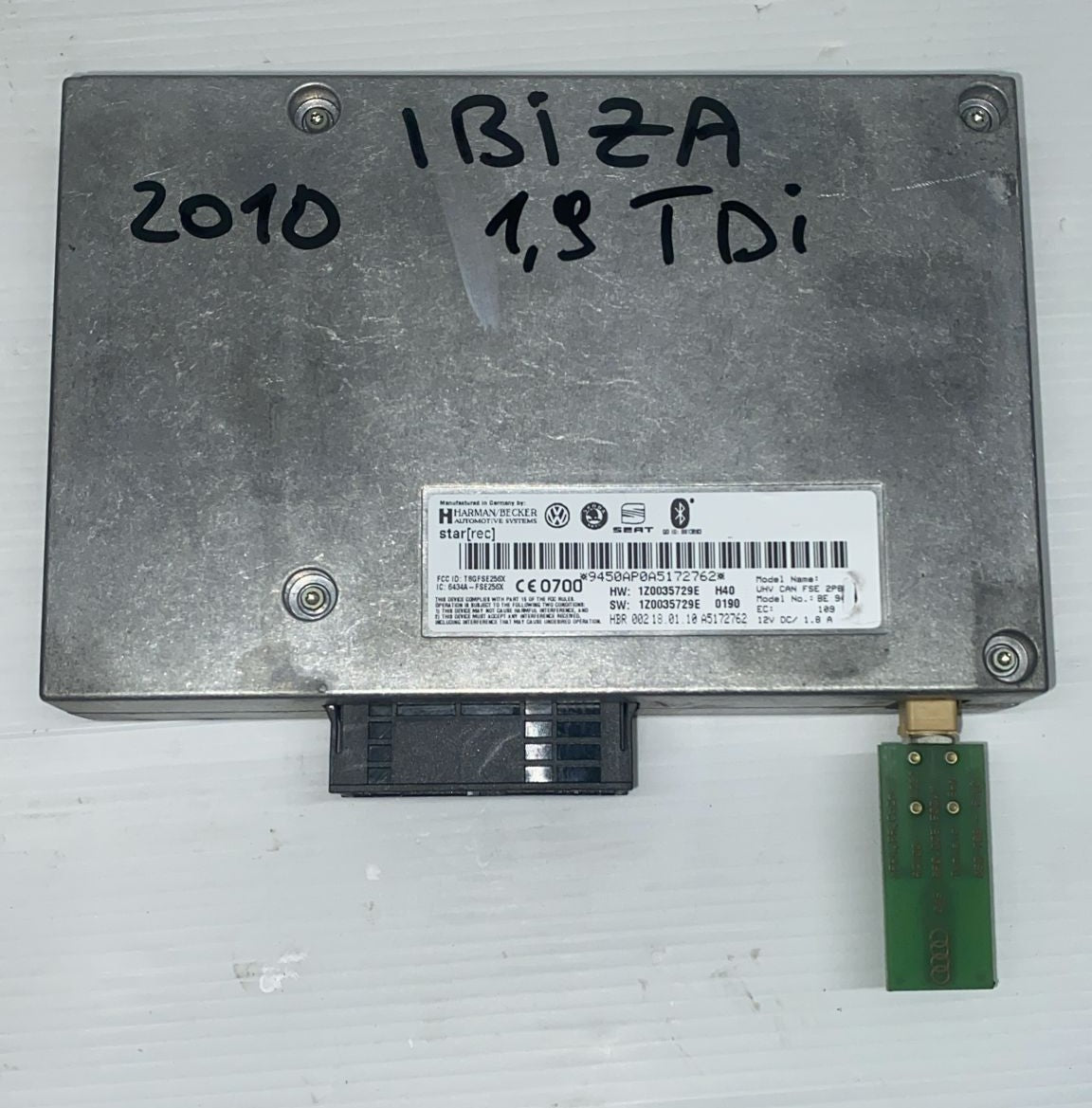 MODULO ELETTRONICO SEAT LEON/IBIZA 2010 1.9 TDI 1Z0035729E/1Z0035729C/1Z0035729D