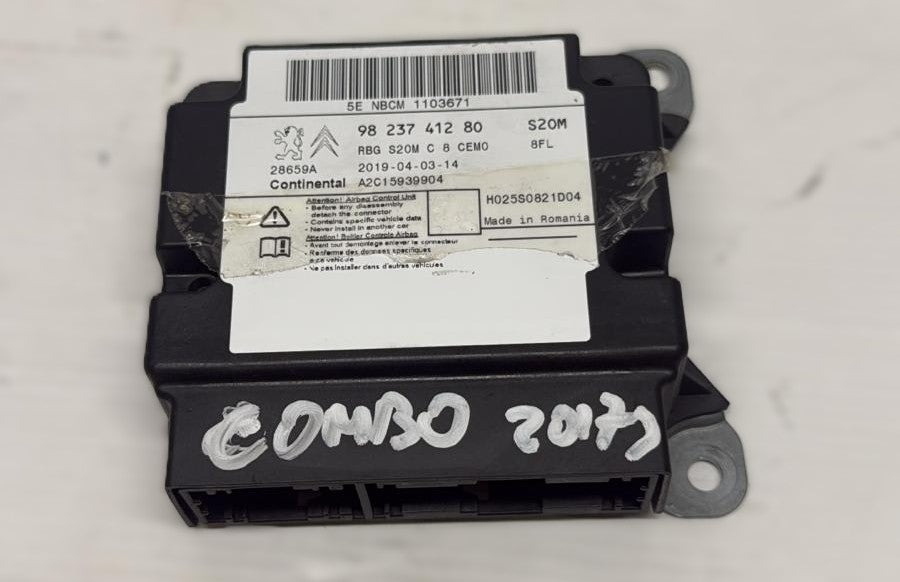 CENTRALINA AIRBAG CONTINENTAL OPEL COMBO 2018 CODICE: A2C15939904
