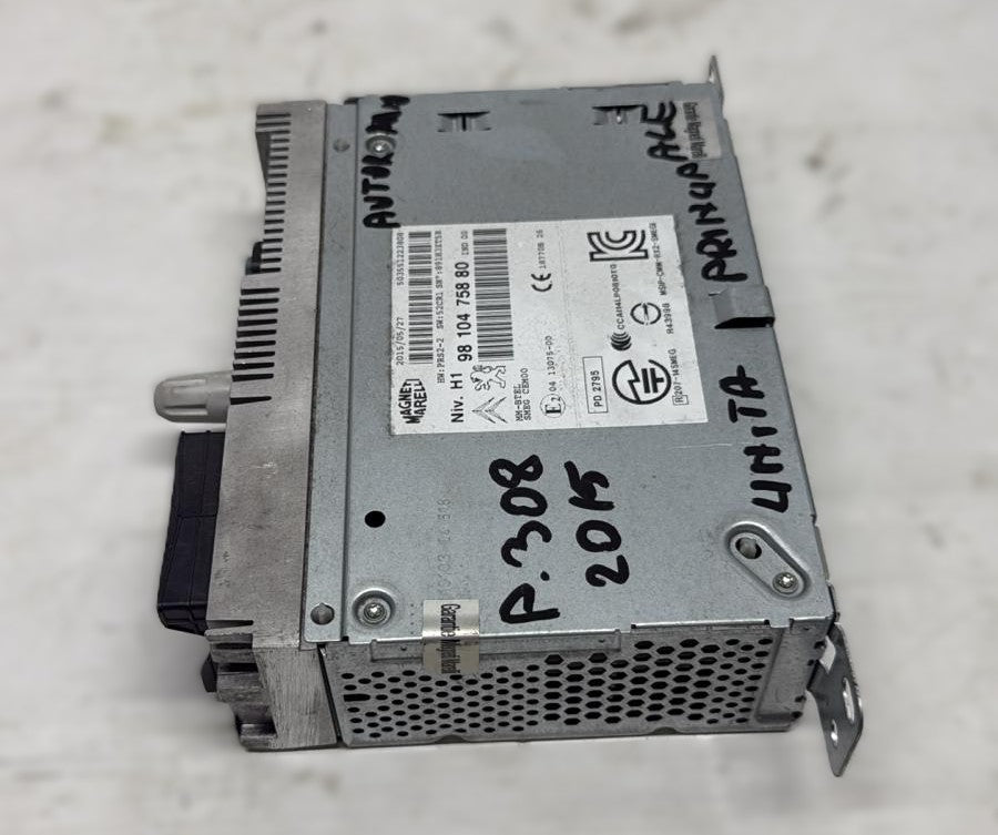 UNITA' PRINCIPALE AUTORADIO \CD\DVD\GPS PEUGEOT 308 2015 CODICE:9810475880