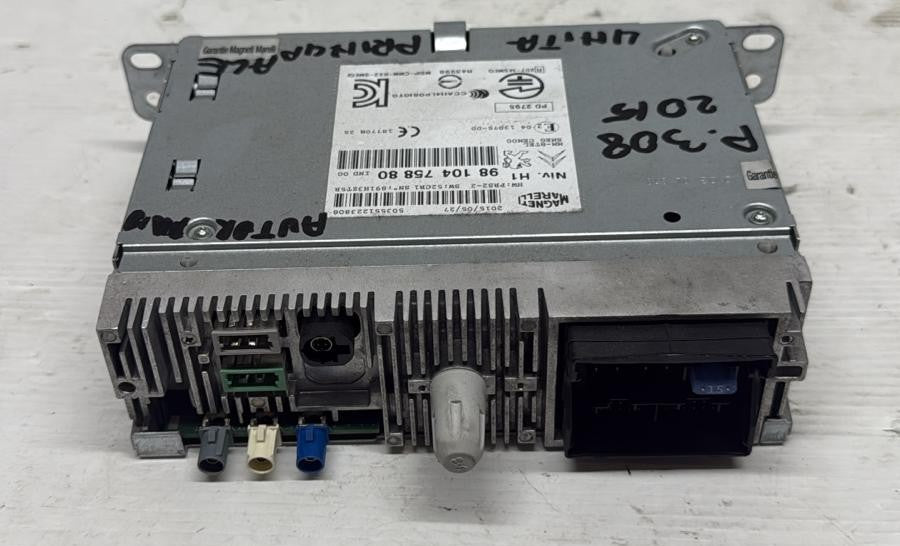 UNITA' PRINCIPALE AUTORADIO \CD\DVD\GPS PEUGEOT 308 2015 CODICE:9810475880