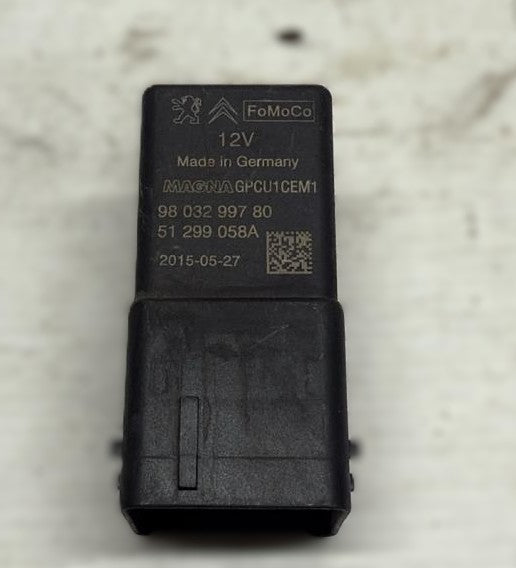 RELE' PRERISCALDAMENTO CITROEN C5 /PEUGEOT 308 2015 CODICE: 9803299780
