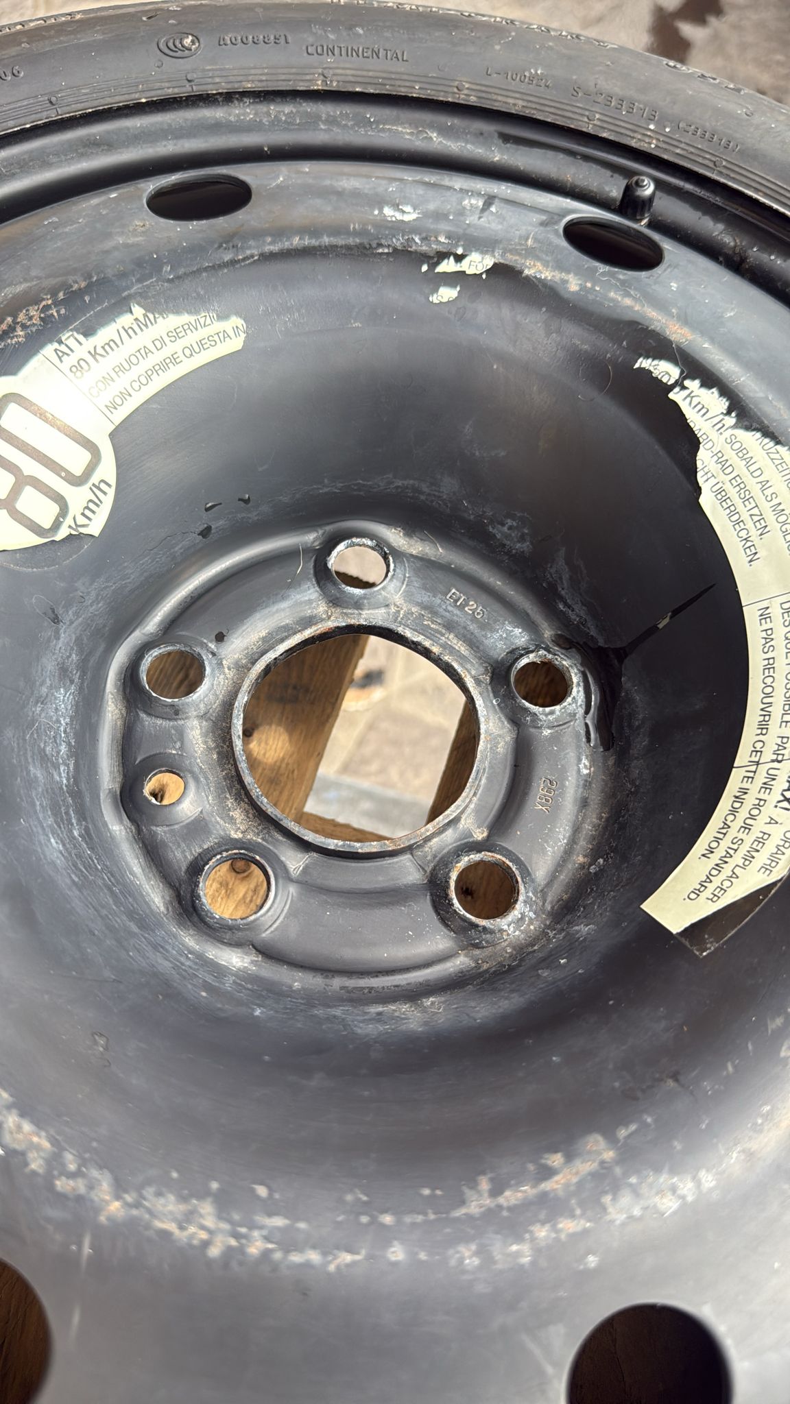 RUOTINO DI SCORTA ALFA ROMEO GIULIETTA 2010-2020