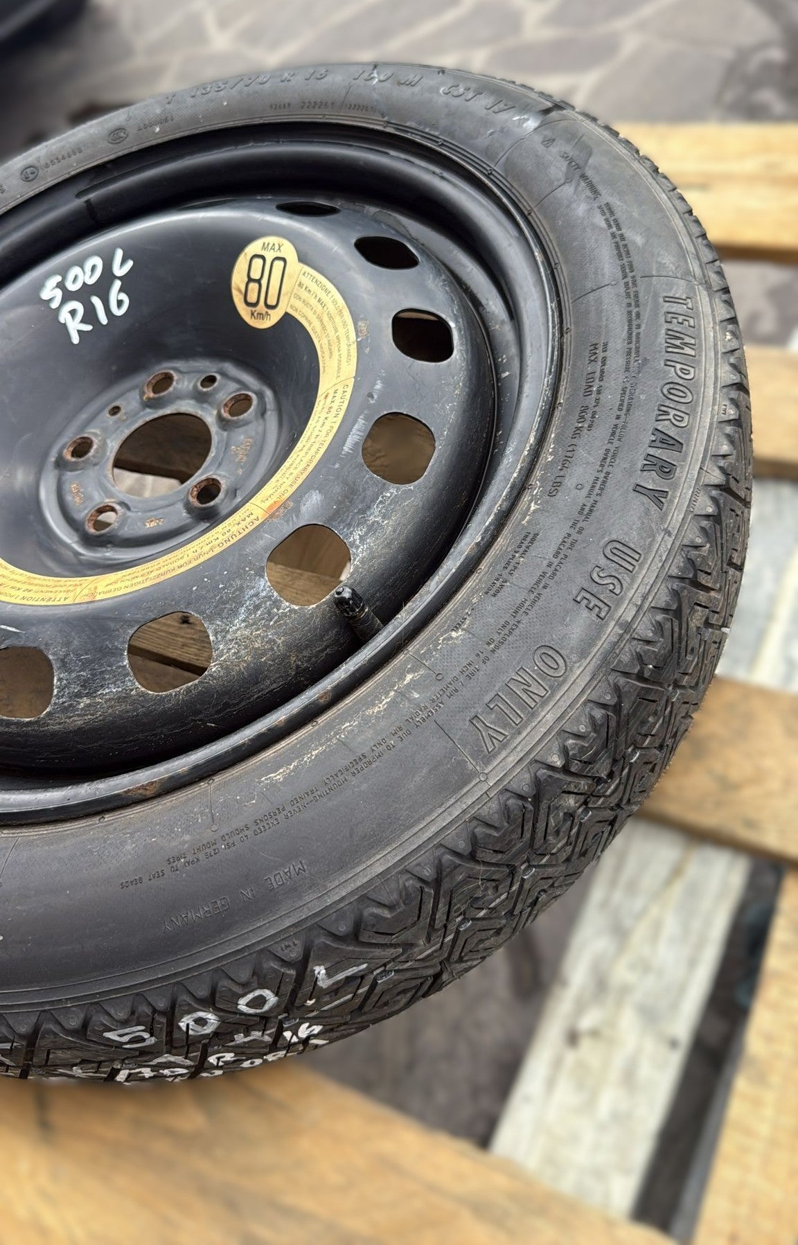 RUOTINO DI SCORTA FIAT 500L MISURA T135/70R16