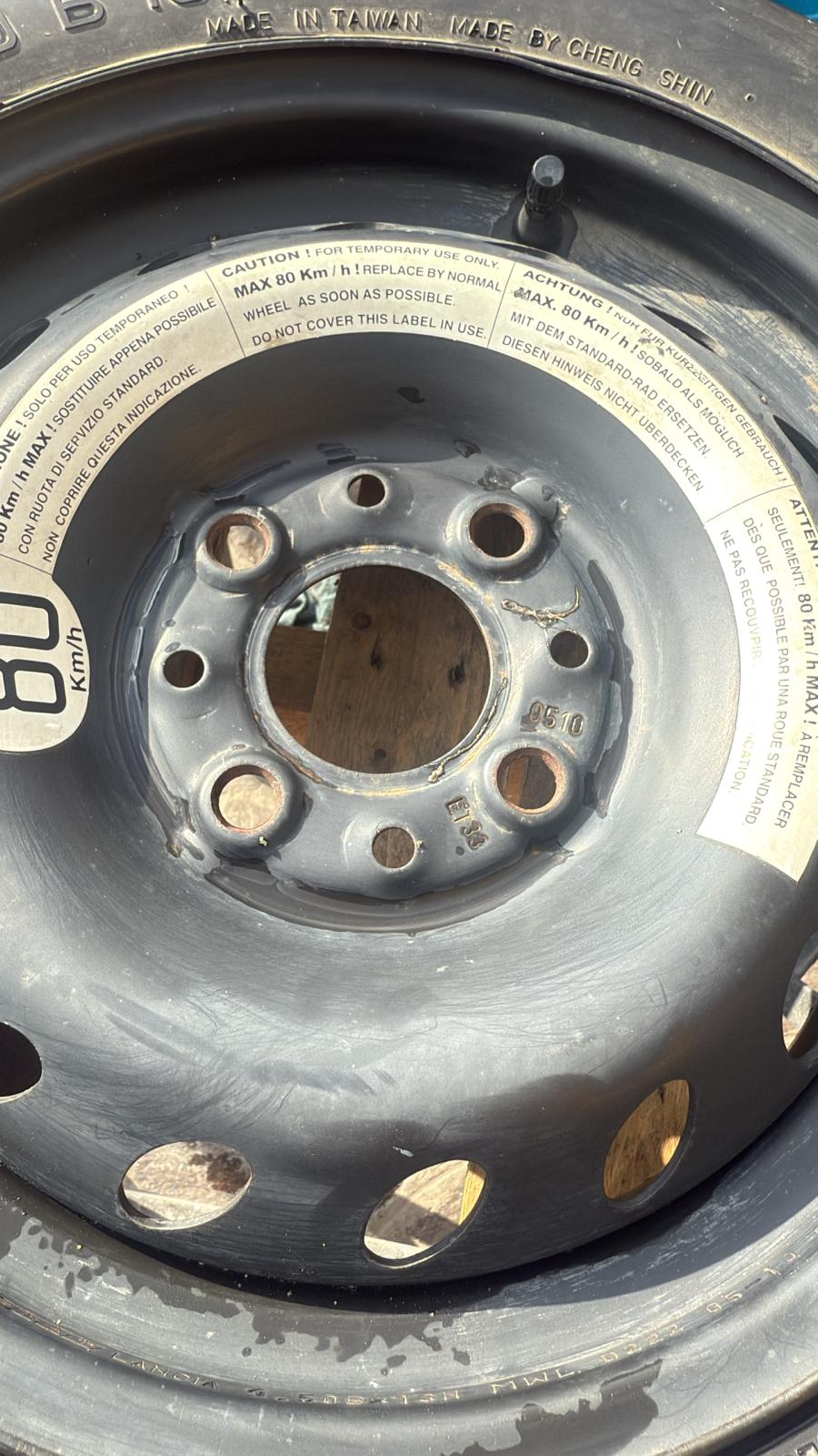 RUOTINO DI SCORTA FIAT PANDA 2011 MISURA:S135\80B13