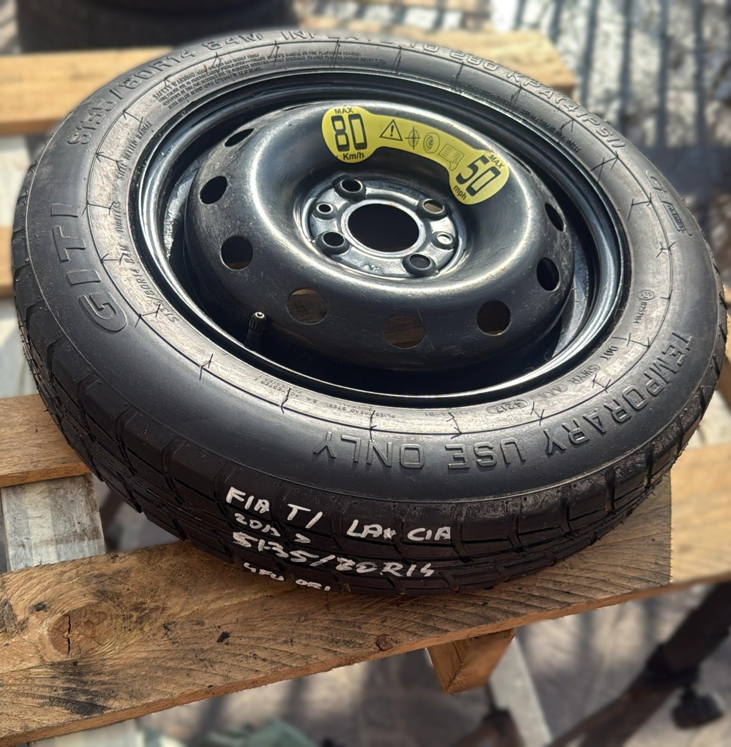 RUOTINO DI SCORTA FIAT PANDA \LANCIA YPSILON 2013> MISURA:S135/80R14