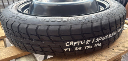 RUOTINO DI SCORTA RENAULT CAPTUR\DACIA SANDERO 2015> MISURA:T125\70R16