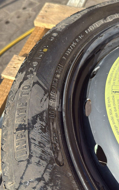 RUOTINO DI SCORTA MERCEDES CLASSE A\CLASSE C 2011 MISURA:T125\90R16