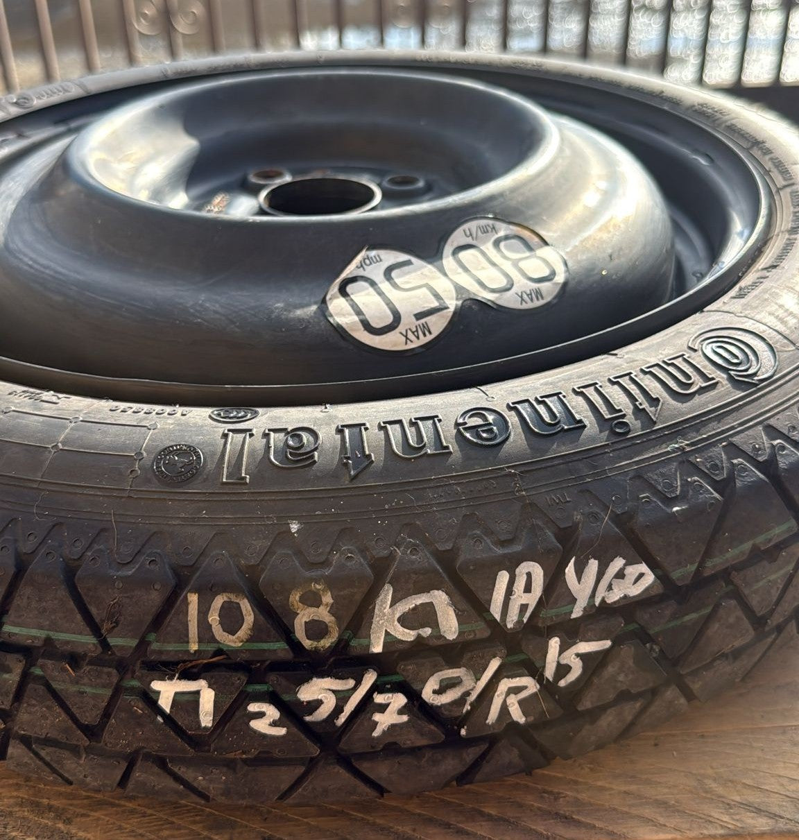 RUOTINO DI SCORTA TOYOTA AYGO\CITROEN C1\PEUGEOT 108 MISURA:T125\70R15