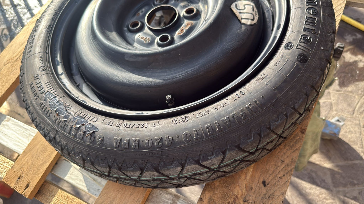 RUOTINO DI SCORTA TOYOTA AYGO\CITROEN C1\PEUGEOT 108 MISURA:T125\70R15