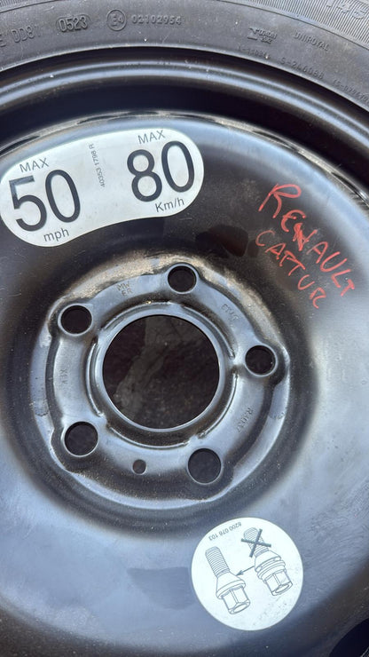 RUOTINO DI SCORTA RENAULT CAPTUR\DACIA DUSTER 2020> MISURA:T145\90R16