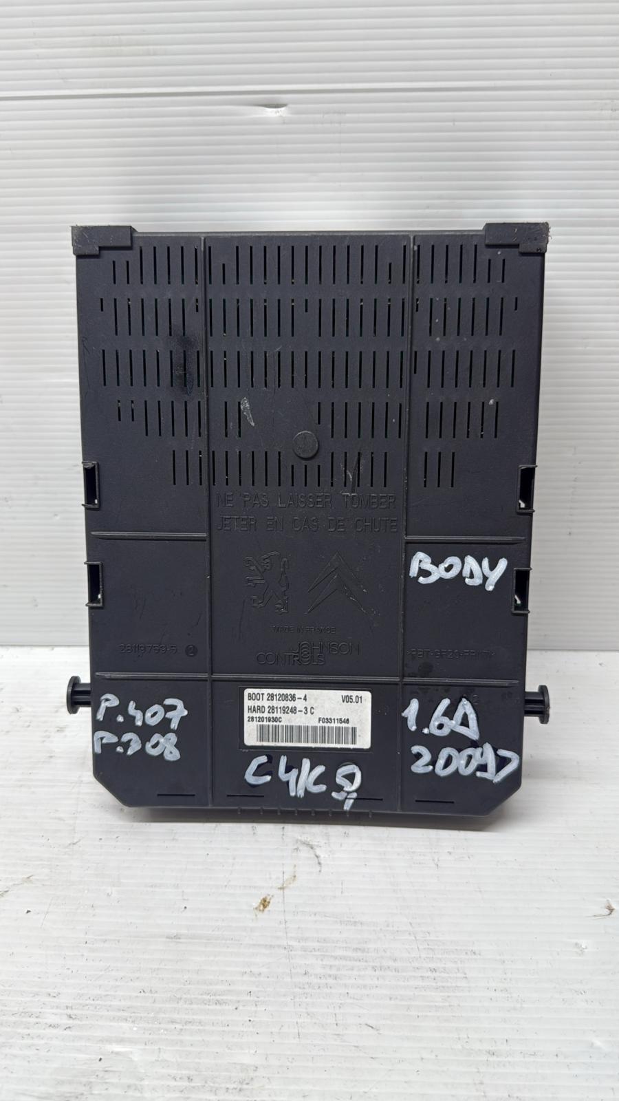 BODY COMPUTER MODULO CITROEN C4\C5 \ PEUGEOT 308 2012>  28120836-4