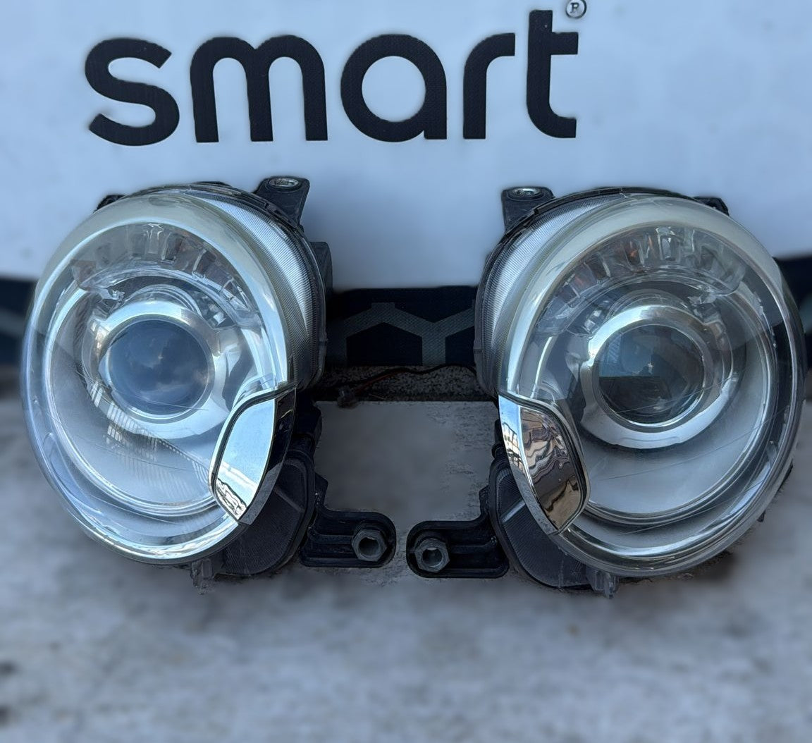 COPPIA FANALI FARI ANTERIORI XENON FIAT 500 ABARTH 2010 ORIGINALI USATI