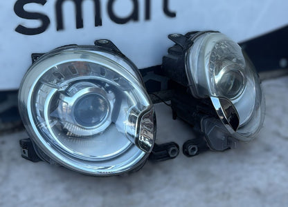 COPPIA FANALI FARI ANTERIORI XENON FIAT 500 ABARTH 2010 ORIGINALI USATI