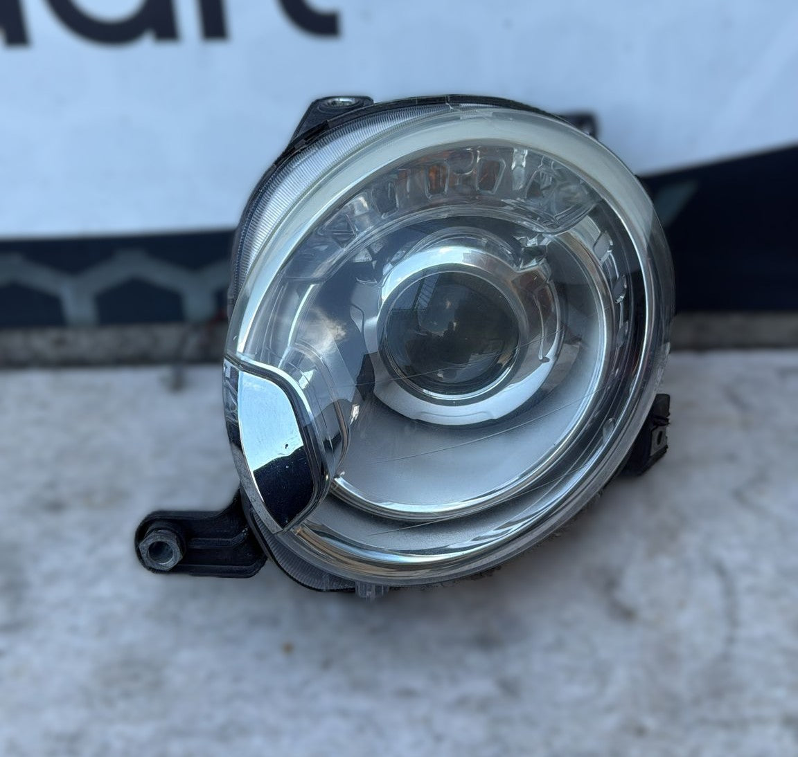 FARO FANALE ANTERIORE SINISTRO XENON FIAT 500 ABARTH 2010 ORIGINALE USATO