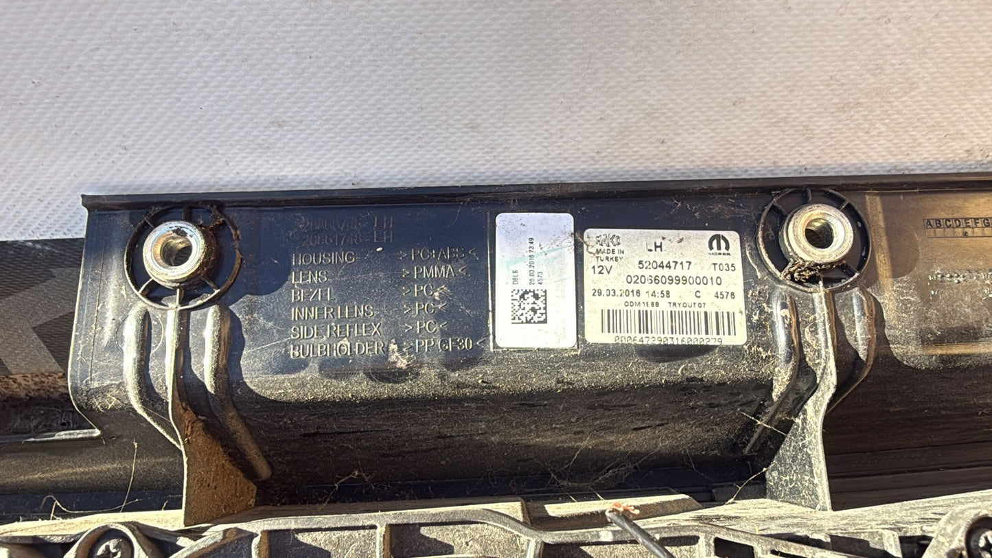 FANALE STOP POSTERIORE SINISTRO FIAT DOBLO CARGO 2015 02066099900010