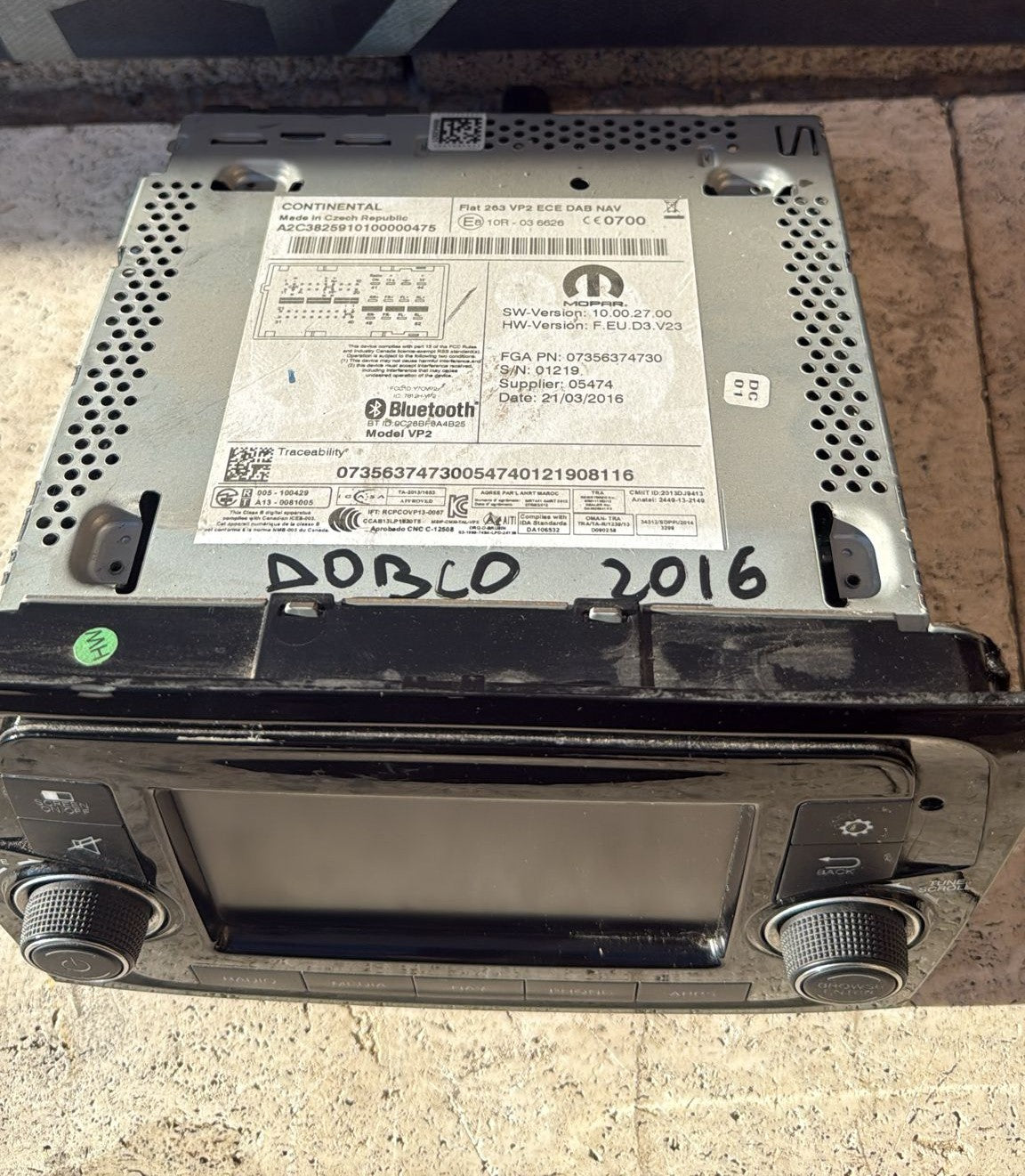 DISPLAY MONITOR LCD NAVIGATORE FIAT DUCATO 4/DOBLO 2017  10R-036626