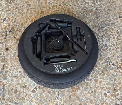 KIT COMPLETO RUOTINO DI SCORTA FIAT 500L MISURA:T135\70R16