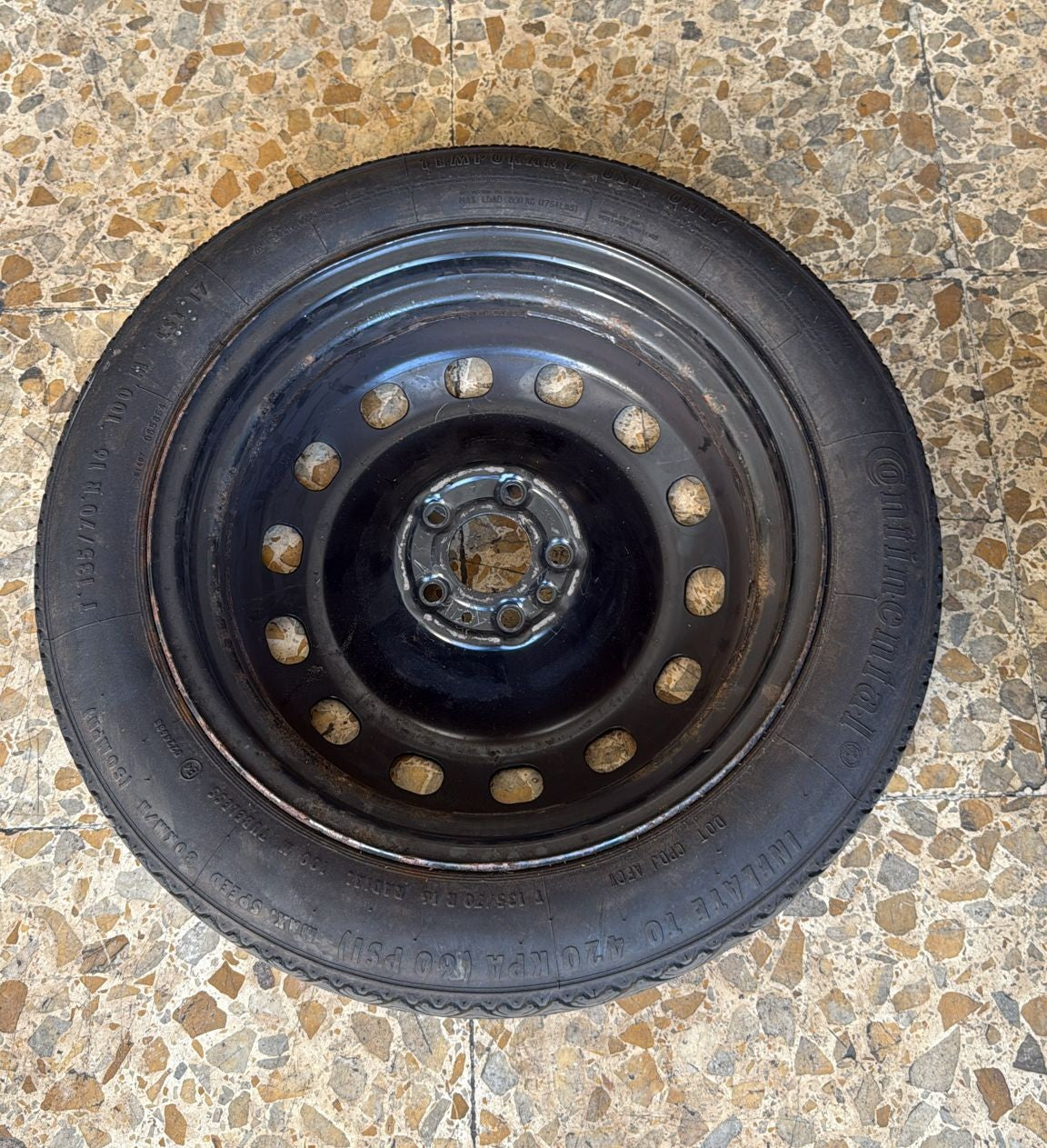 KIT COMPLETO RUOTINO DI SCORTA FIAT 500L MISURA:T135\70R16