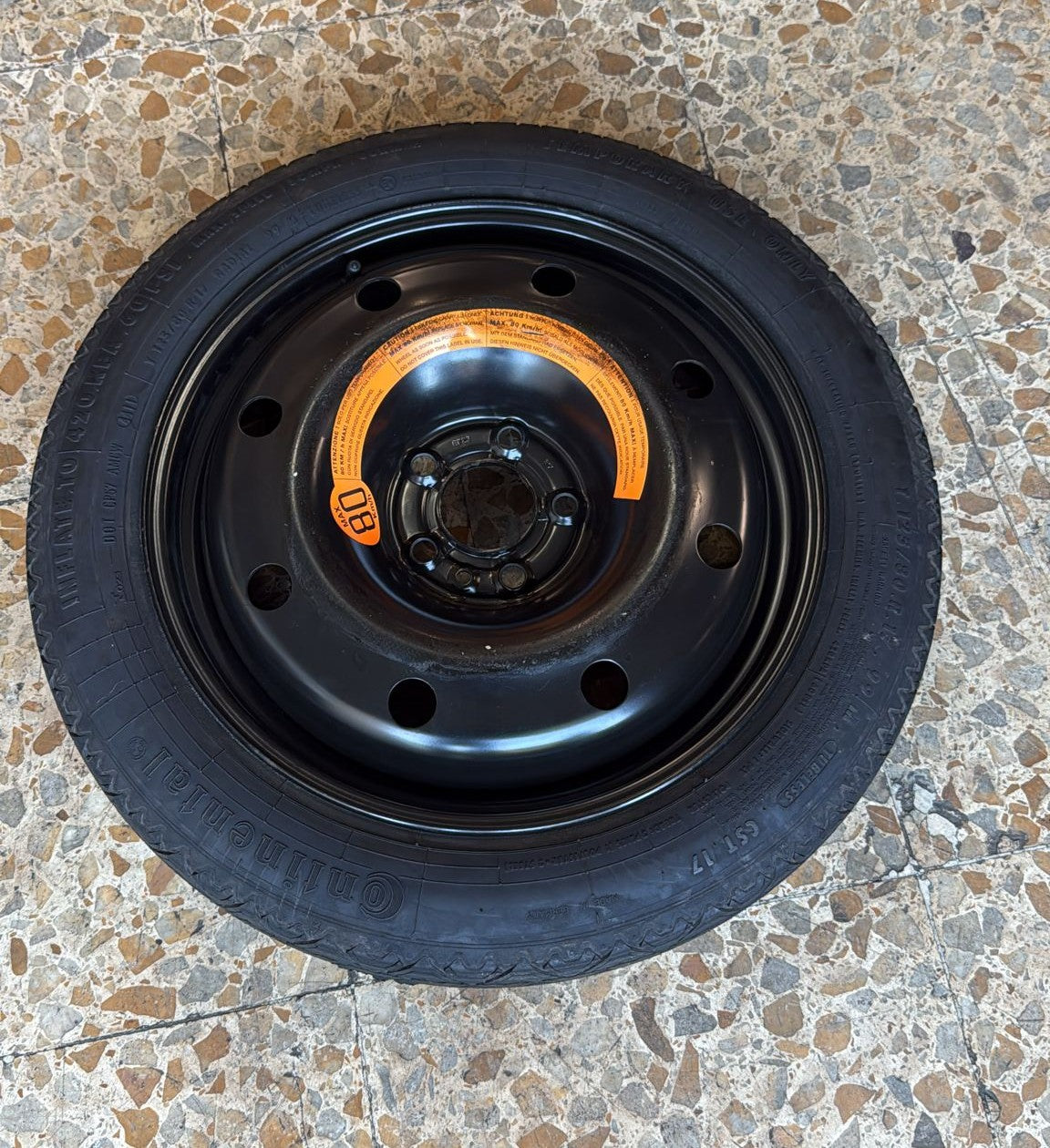 KIT COMPLETO RUOTINO DI SCORTA ALFA ROMEO GIULIETTA(2011>) T125\80R17