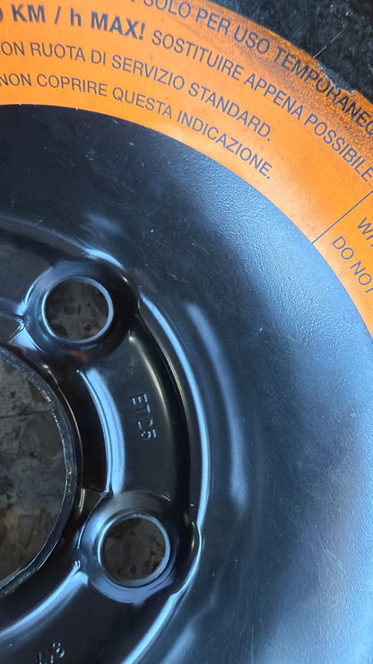 KIT COMPLETO RUOTINO DI SCORTA ALFA ROMEO GIULIETTA(2011>) T125\80R17