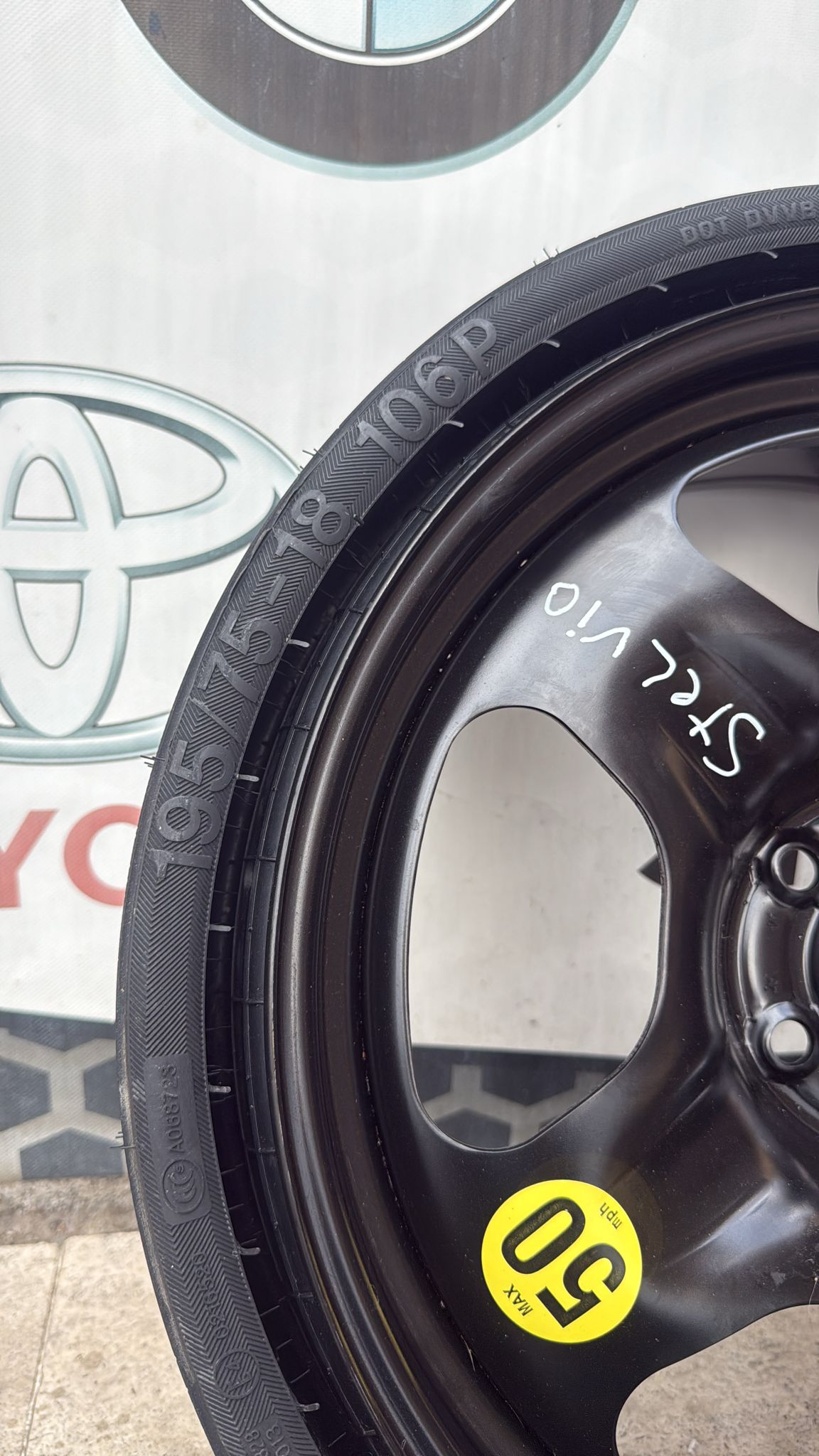 RUOTINO DI SCORTA GONFIABILE ALFA ROMEO STELVIO 195\75\18 COD: 6.00BX18H2