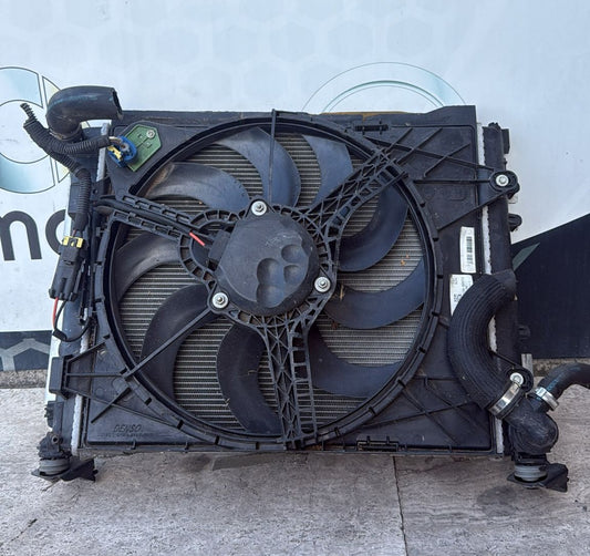 GRUPPO VENTOLA RADIATORE ACQUA CONDENSATORE FIAT 500 1.3 M-JET 95 CV