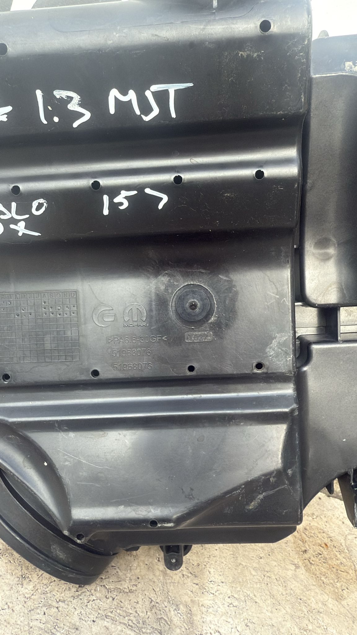 SCATOLA PORTA FILTRO ARIA FIAT 500X \ 500L\ DOBLO 1.3 DIESEL MJT COD:51968076