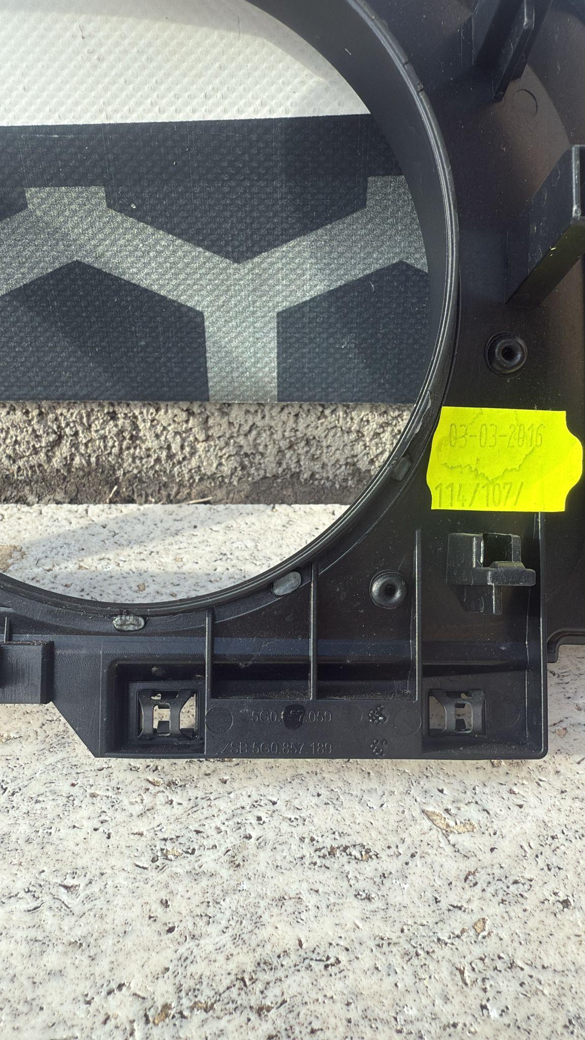 COVER VEGLIA CONTACHILOMETRI CORNICE VOLKSWAGEN GOLF 7 VII COD:5G0857059